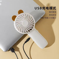 Portable USB Rechargeable Mini Handheld Fan with Phone Stand, Quiet Operation for Students and Gifts