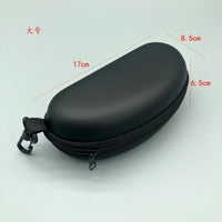 EVA Hard Shell Zippered Sunglasses Case with Hook for Cycling and Travel