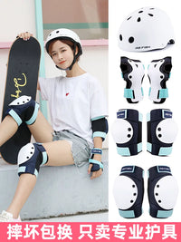 Skateboard Protective Gear Set for Adults and Kids - Helmet, Knee Pads, Elbow Pads, Wrist Guards for Skating, Cycling, Scooter
