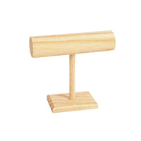 Wooden Jewelry Display Stand for Necklaces, Bracelets, Earrings, and Keychains - Countertop Organizer with Hooks