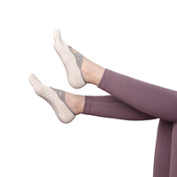 Women's Non-Slip Yoga Pilates Socks with Five Toes and Criss-Cross Straps