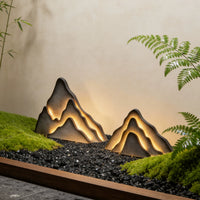 Artificial Rock Landscape Ornament with LED Lights for Garden and Commercial Decor