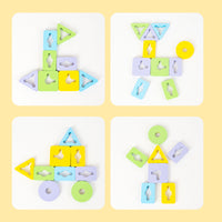 Wooden Geometric Stacking Blocks Montessori Educational Toy for Kids