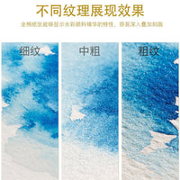 Professional Cotton Pulp Watercolor Paper 300gsm Fine/Medium/Rough Texture for Art Students