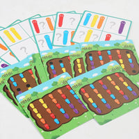 Montessori Color Sorting Fine Motor Skill Toy with Caterpillar Clip for Toddlers