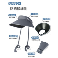 UV Protection Sun Visor Hat for Women, Large Brim Outdoor Cycling Sports Empty Top Sunscreen Cap