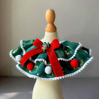Christmas Pet Scarf Collar with Bow and Bell for Dogs and Cats