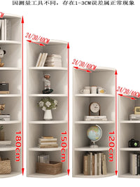 Corner Storage Cabinet Triangular Shelf Unit for Living Room Bedroom Multi-layer Floor Standing Bookcase