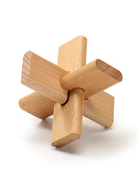Wooden Interlocking Puzzle Brain Teaser for Kids and Adults