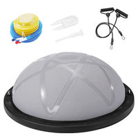 Half Balance Ball Trainer with Resistance Bands and Pump for Yoga Pilates Fitness