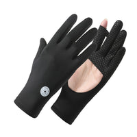 Unisex UV Protection Fingerless Ice Silk Sunscreen Gloves for Cycling and Touchscreen Use