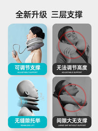 Portable Inflatable U-Shaped Travel Pillow for Neck Support