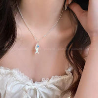 Ocean-Inspired Seashell Starfish Fish Pendant Necklace