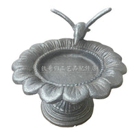 Cast Iron Garden Bird Bath Feeder Dish for Villa Home Decor