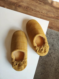 Japanese Style Soft Sole Indoor Warm Cotton Slippers with Heel Support