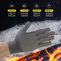 Heat Resistant BBQ Gloves for Grilling, Baking, and Kitchen Use - Lightweight Five-Finger Design