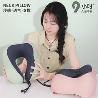 Cooling Memory Foam U-Shaped Neck Pillow for Travel and Office
