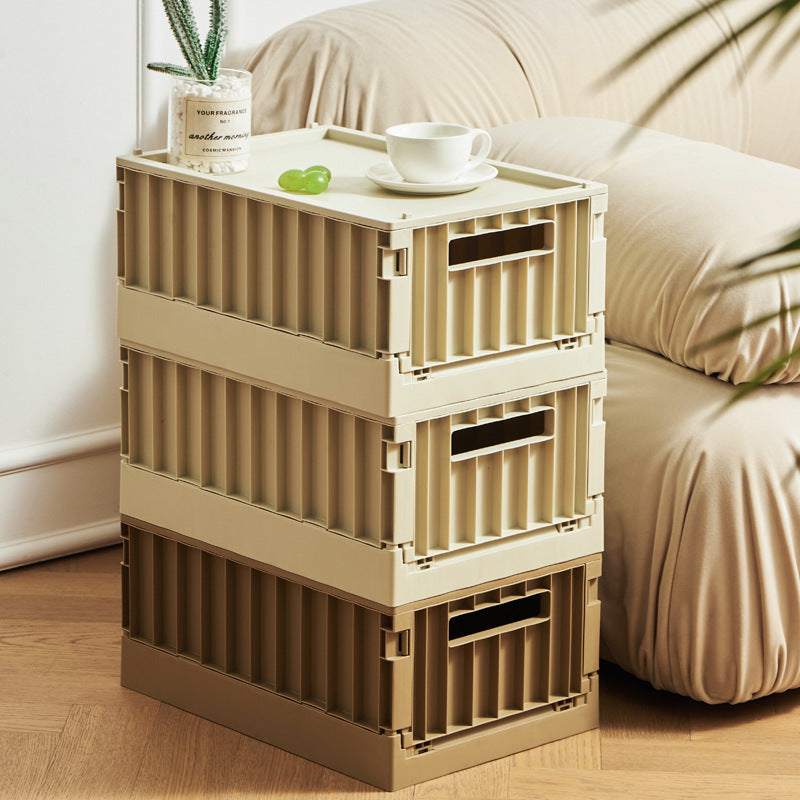 Foldable Plastic Storage Bins with Wheels - Stackable, Large Capacity Organizer for Home, Industrial, Outdoor, Camping, Car
