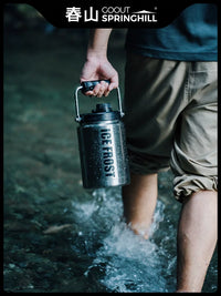 Spring Mountain 1.9L Portable Stainless Steel Ice Bucket for Camping & Home Use