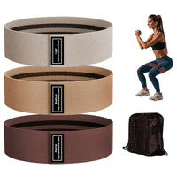 Fabric Resistance Bands Set for Glute Activation and Squats, Non-Slip Exercise Loops for Workout