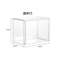 Clear Dustproof Shoe Storage Box with Magnetic Door, Large Capacity Display Case