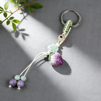 Jingdezhen Ceramic Strawberry Keychain & Bag Charm