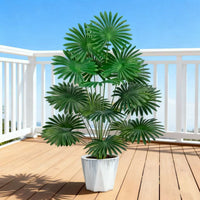 Artificial Fan Palm Plant for Outdoor Garden & Home Decor