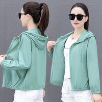 Women's Sun Protection Hoodie, Quick-Dry Ice Silk, Lightweight for Summer Outdoor Activities