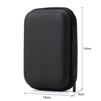 2.5-inch External Hard Drive Storage Case Waterproof EVA Zipper Bag for Charger and Data Cables