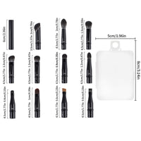 11-Piece Mini Portable Eyeshadow Concealer Eyeliner Lip Brush Set with Replaceable Heads