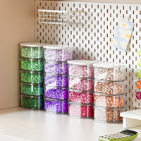 Stackable Multi-layer Storage Box with Lid for Beads and Craft Supplies