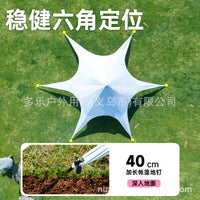 Hexagonal Outdoor Camping Tarp Tent Sunshade Rainproof Canopy for Activities and Campsites
