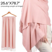 Winter Warm Shawl Scarf for Bridesmaid Wedding Party Dress Thick Solid Color