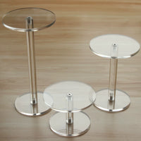 Clear Acrylic Round Display Stand for Collectibles, Cosmetics, Jewelry, and Watches