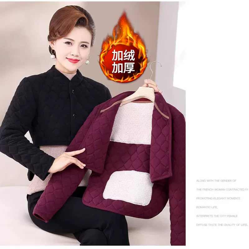 Women's Winter Camel Fleece Shoulder and Waist Warmer Vest for Elderly