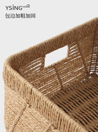 Handwoven Storage Basket for Home Organization, Desktop Sundries, and Clothing Storage