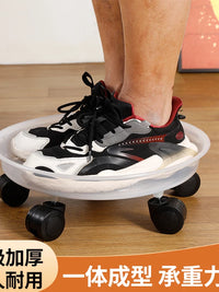Transparent Plant Caddy with Wheels, Rolling Pot Tray for Moving Potted Plants and Catching Water