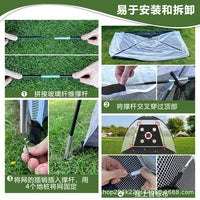 Portable Golf Practice Net with 4-Hole Target for Swing and Chipping Training