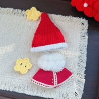 Pet Hamster Christmas Outfit Set Winter Warm Hat Cape Photo Prop