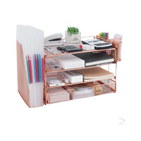 4-Tier Desktop File Organizer for Office Supplies and Documents