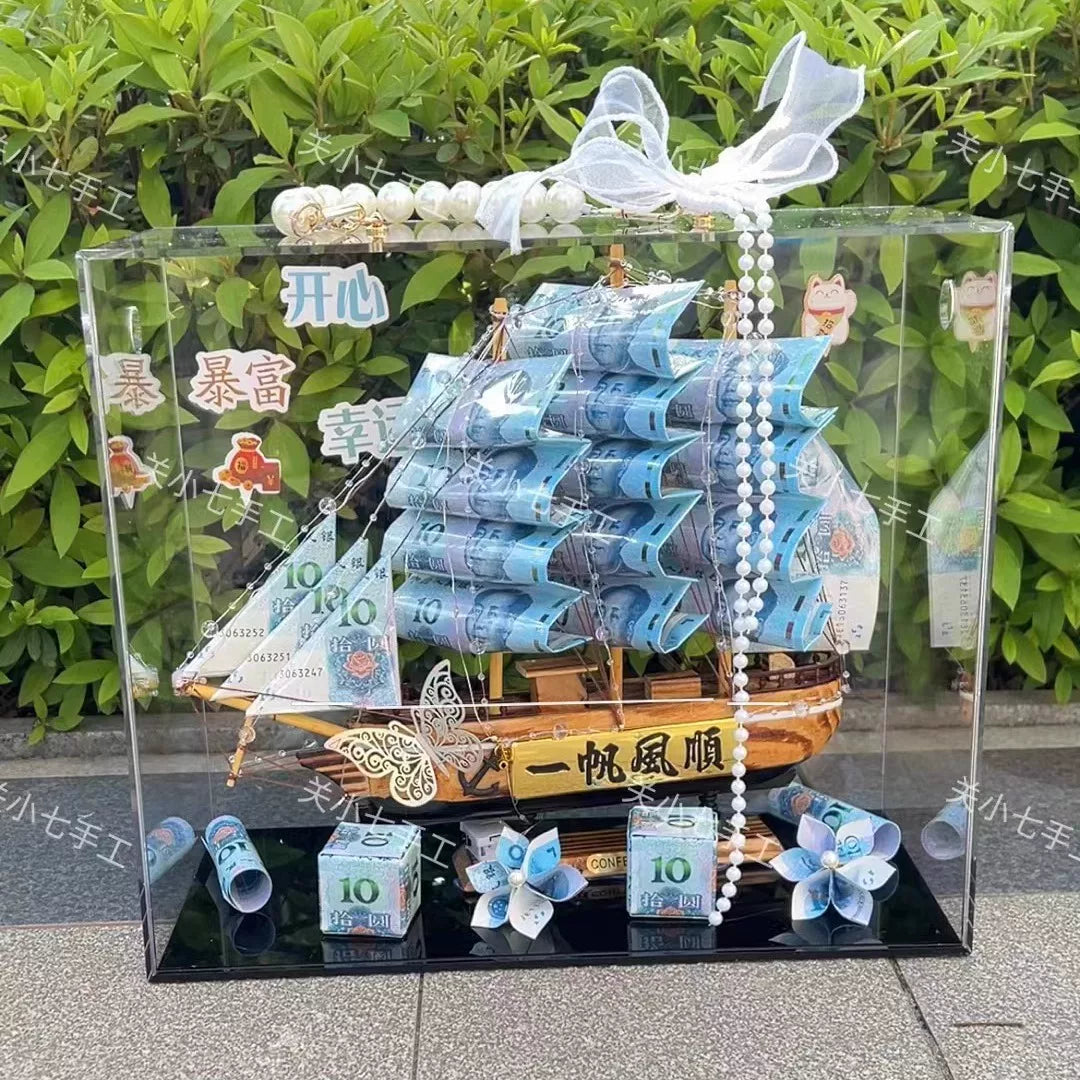 DIY Sailboat Acrylic Flower Box Kit for Christmas Valentine's Day Birthday
