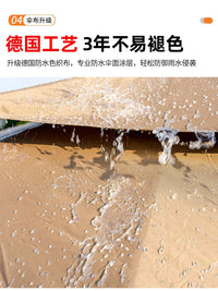 Hydraulic Patio Umbrella with Solar LED Lights, Automatic Opening Outdoor Sunshade for Garden and Yard