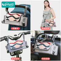 Universal Large Capacity Stroller Organizer Bag with Color Block Design