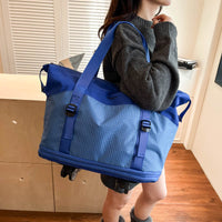 Foldable Lightweight Travel Duffel Bag with Wheels - Large Capacity Rolling Luggage for Easy Storage and Transport