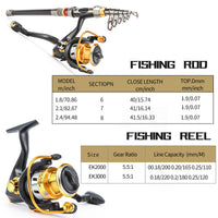 Telescopic Carbon Fiber Lure Fishing Rod Portable Travel Spinning Rod Sea Fishing Pole