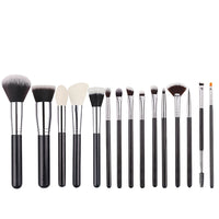 15-Piece Professional Makeup Brush Set with Soft Bristles for Face and Eyes