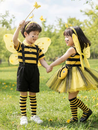 Kids' Bee Cosplay Costume Set for Boys and Girls, Overalls or Dress for Kindergarten Performances