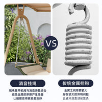 Outdoor Patio Swing Chair with Canopy, Double Person Hammock for Villa Balcony Hotel