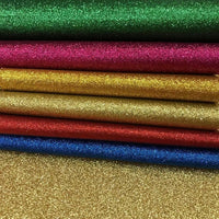 Glitter Non-Woven Fabric Faux Leather Sheet, Waterproof Self-Adhesive Double-Sided Textile for Crafts & Decor