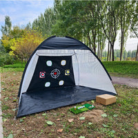Foldable Indoor/Outdoor Golf Practice Net with Chipping Target and Mat Set